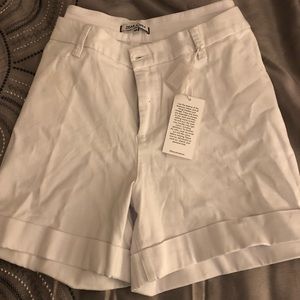 White denim shorts